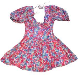for love lemons floral mini dress